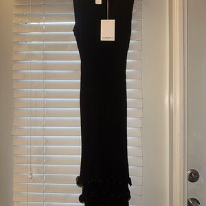 Givenchy Ribbed Black V-Neck Top